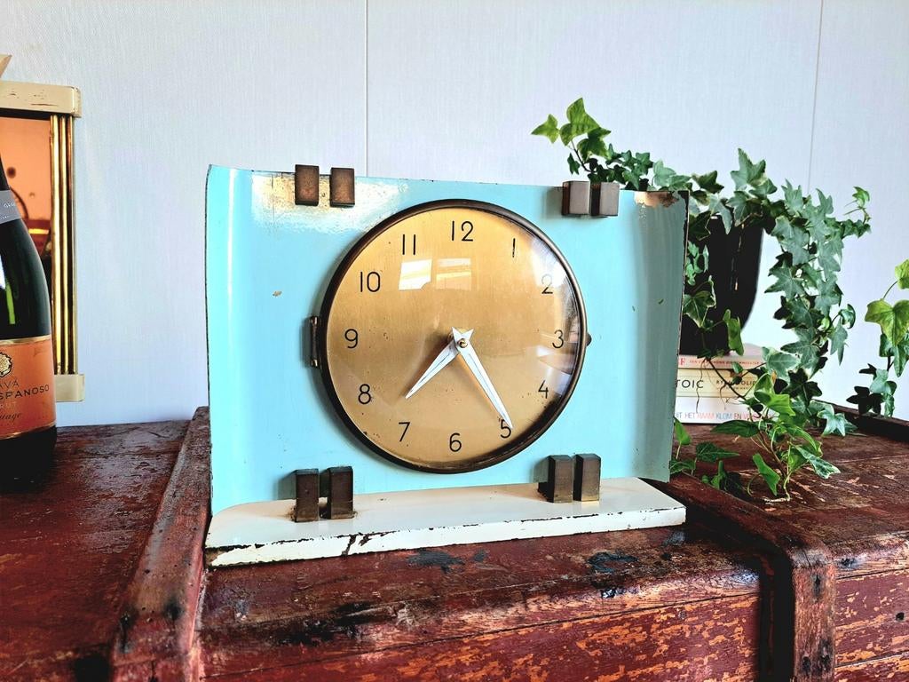 Vintage Art Deco Klok - Zware Kwaliteit, Nieuw Mechanisme, Antiek en Kunst, Antiek | Klokken, Ophalen of Verzenden