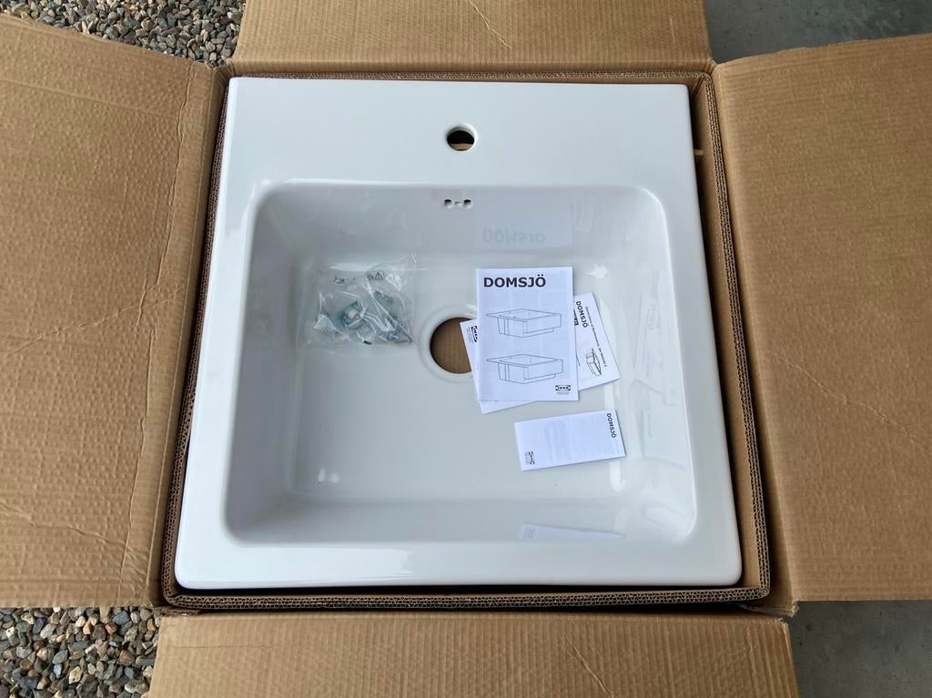 Domsjo spoelbak - Nieuw in doos !, Huis en Inrichting, Ophalen, Wit, Nieuw, 50 tot 100 cm