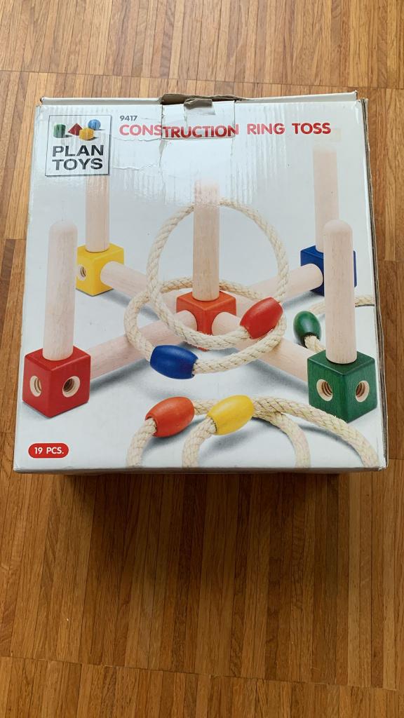 Houtenspeelgoed Ring werp spel (constructie), Ophalen of Verzenden, Zo goed als nieuw