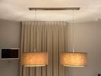 Moderne eetkamerlamp met twee ronde stoffen kappen, Ophalen, Gebruikt, Modern, landelijk, Stof