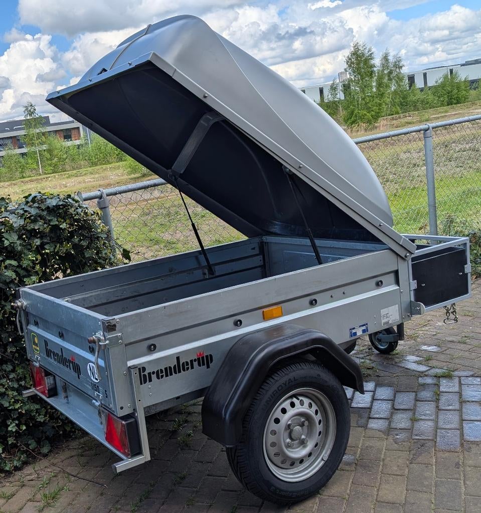 Brenderup 1150 aanhanger met deksel & disselbak / 1150SUB500, Auto diversen, Aanhangers en Bagagewagens, Ophalen