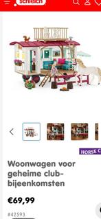 Schleich manege, paardenboerderij, woonwagen, pick-up, Verzenden, Gebruikt