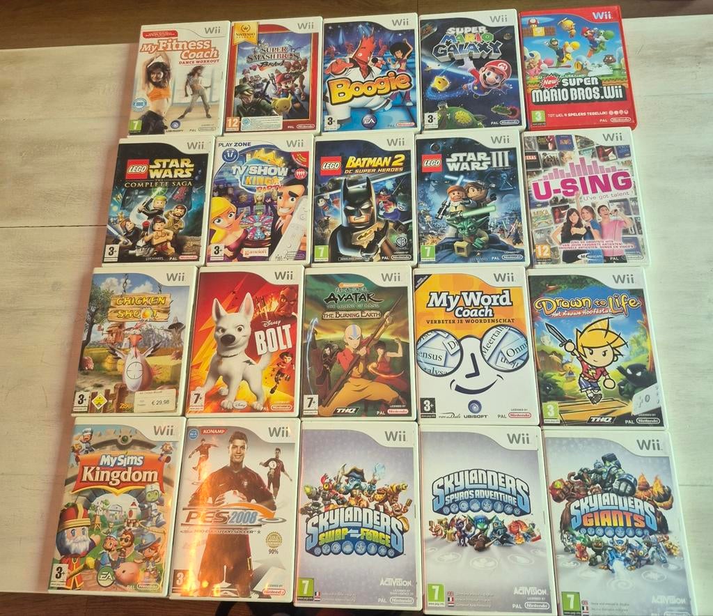 Nintendo Wii spelletjes - 20 stuks in 1 koop, Ophalen, Gebruikt, Overige genres