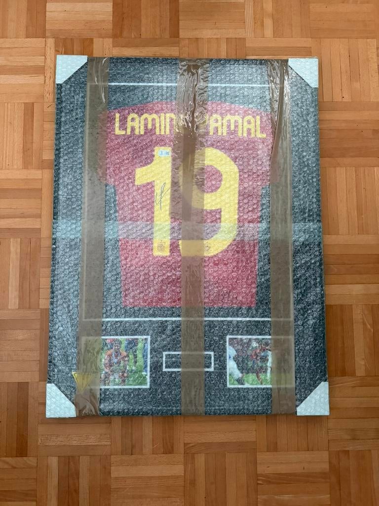 Gesigneerd shirt - Lamine Yamal - Spanje EK ‘24, Ophalen of Verzenden, Zo goed als nieuw, Buitenlandse clubs, Shirt