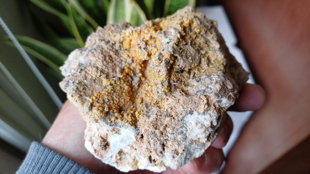 2609 Mimetesiet op Calciet Mexico #collectie #mineralen, Ophalen of Verzenden, Mineraal