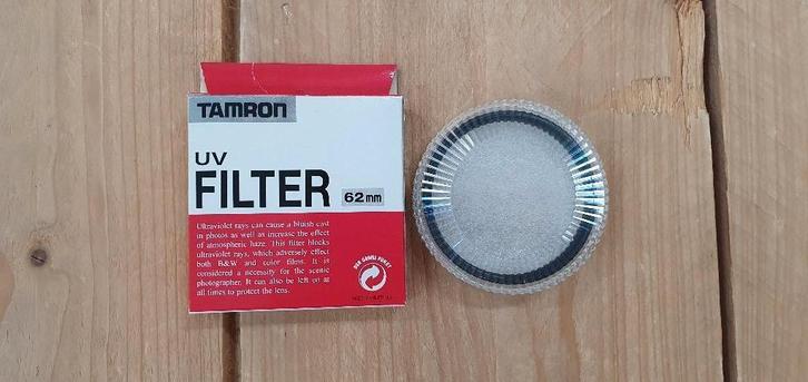 UV Filter / uvfilter - Tamron 62mm UV ultra violet + doosje, Audio, Tv en Foto, Fotografie | Filters, UV-filter, 60 tot 70 mm