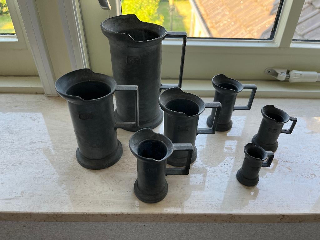 tinnen maatbekers set Peltrato 95, Antiek en Kunst, Ophalen of Verzenden