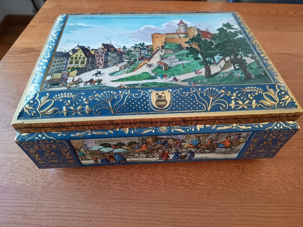 Groot antiek koekblik, Huis en Inrichting, Woonaccessoires | Overige, Ophalen of Verzenden
