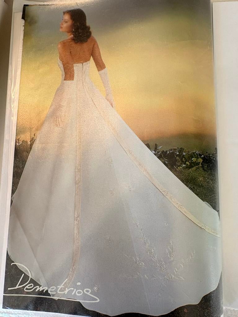 Witte Trouwjurk met Borduursels - Gedragen, Ophalen, Gedragen, Wit, Trouwjurk