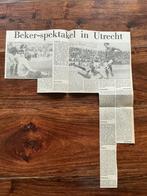 Voetbal krantenartikel FC Utrecht Ajax beker nov 1976, Ophalen of Verzenden, Knipsel(s)