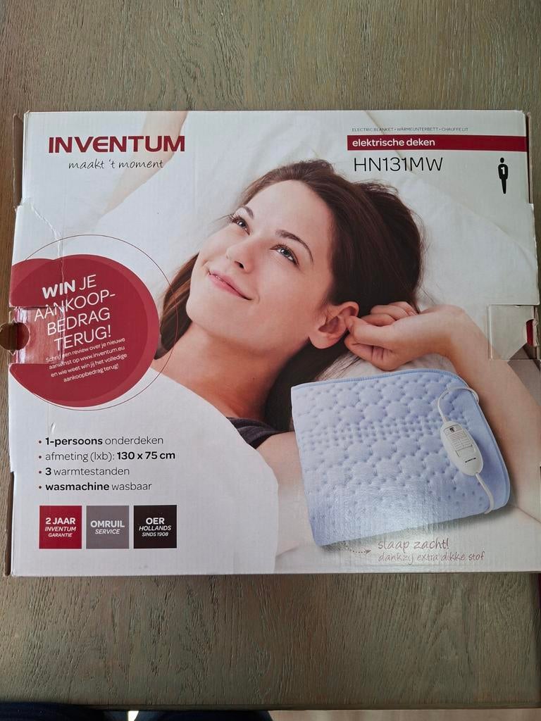 Inventum HN131MW onderdeken, Huis en Inrichting, Slaapkamer | Beddengoed, Ophalen, Eenpersoons, Wit, Deken of Dekbed