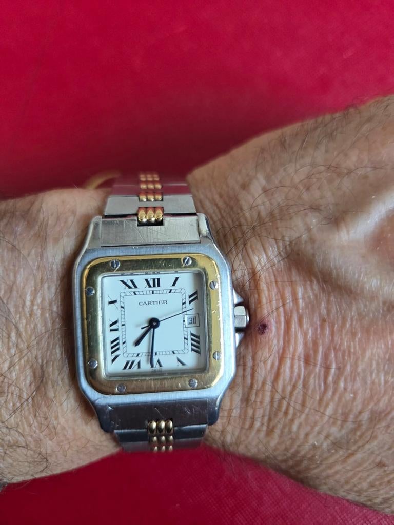 Cartier Santos Carree Automatique, Overige merken, Staal, Gebruikt, Ophalen of Verzenden