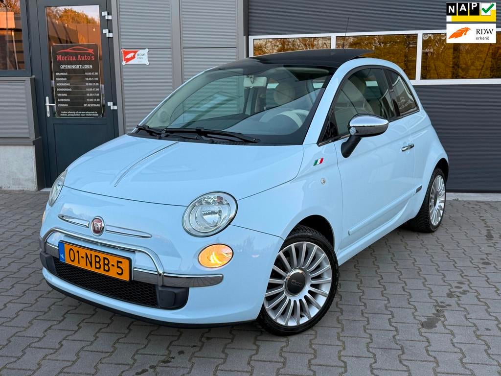 Fiat 500 1.2 Lounge, Auto's, Fiat, Bedrijf, Te koop, ABS, Airbags, Airconditioning, Bluetooth, Centrale vergrendeling, Elektrische buitenspiegels