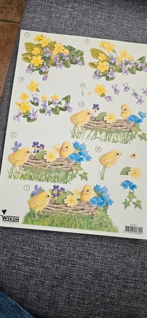 15 knipvellen meeste van Wekon, Hobby en Vrije tijd, Kaarten | Zelf maken, Nieuw, Knipvel, Overige thema's, Ophalen of Verzenden