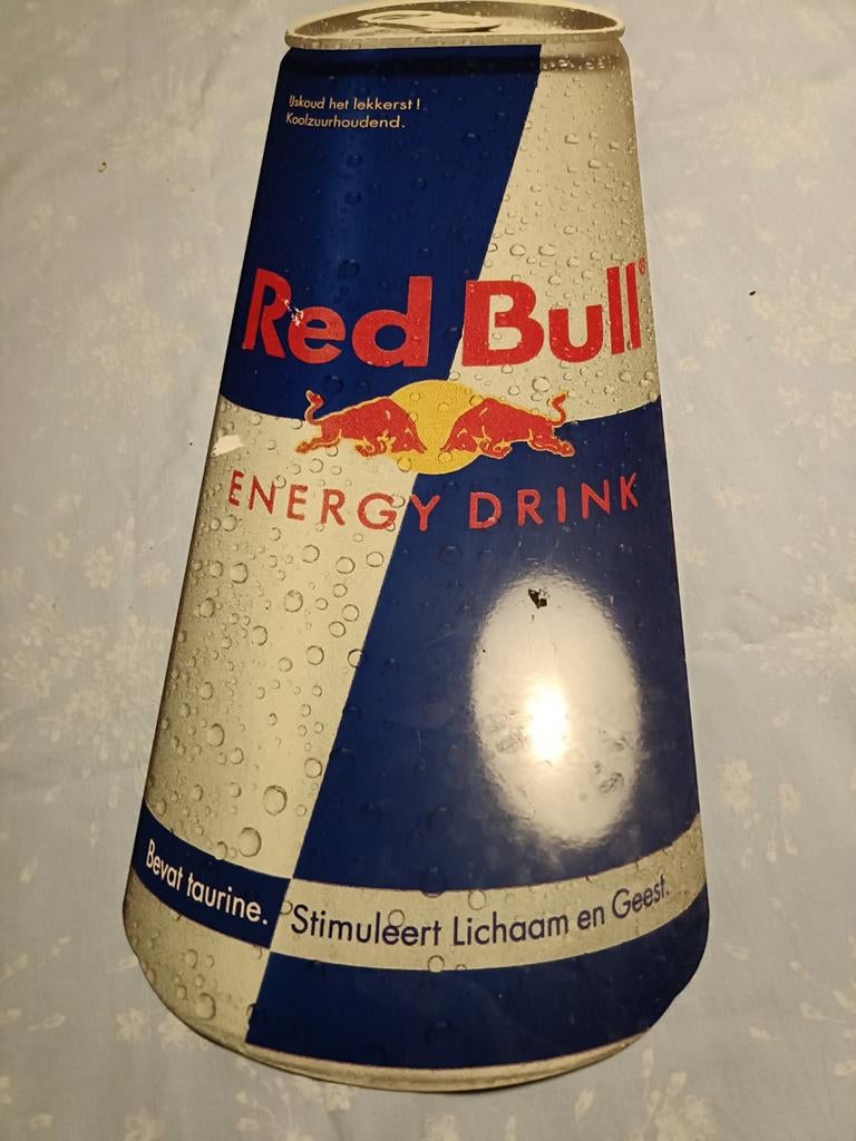 Red bull reclamebord(metaal) 18x50cm, Ophalen of Verzenden, Zo goed als nieuw