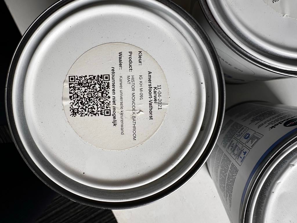 Histor Monodek Badkamer Muurverf Zwart Mat 1L, Doe-het-zelf en Verbouw, Verf, Beits en Lak, Zwart, Nieuw, Ophalen of Verzenden