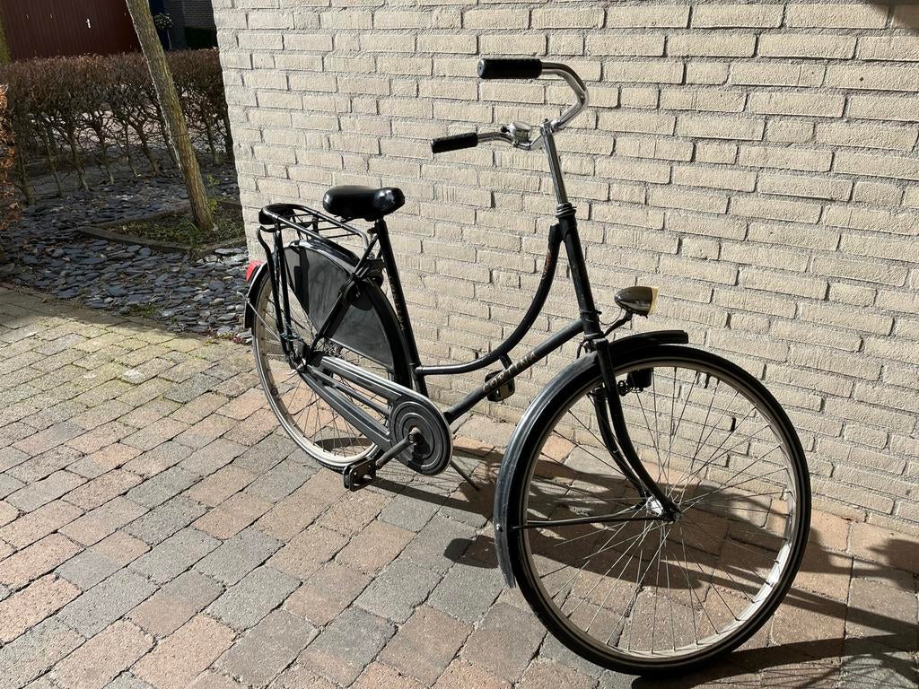 Cortina zwarte damesfiets, Fietsen en Brommers, Fietsen | Dames | Omafietsen, 53 tot 56 cm, Ophalen, Gebruikt