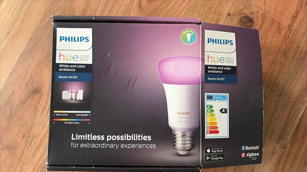 Philips Hue White and color ambiance Starter Kit E27, Huis en Inrichting, Lampen | Losse lampen, Led-lamp, Minder dan 30 watt