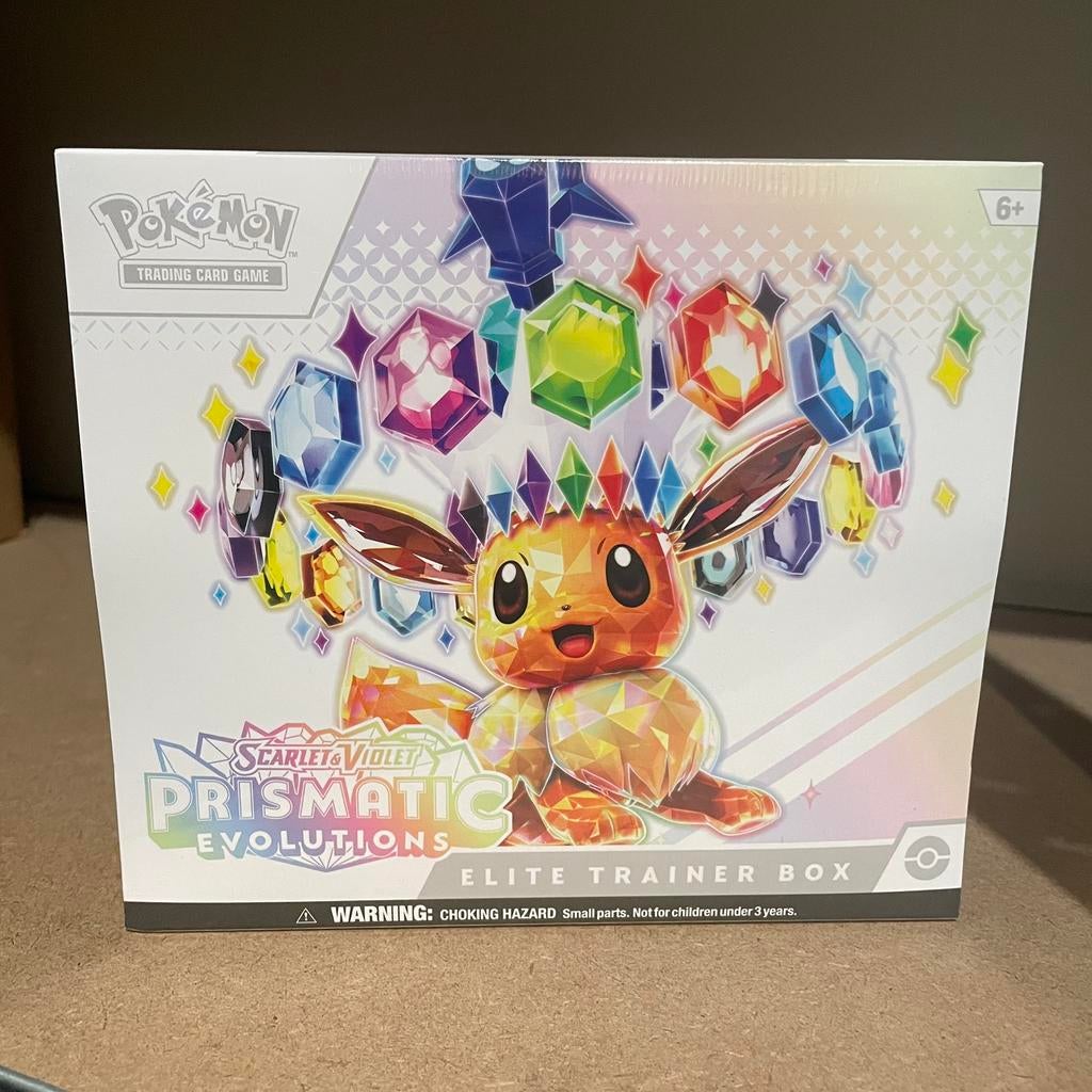 Prismatic Evolutions elite trainer boxen Pokemon, Ophalen of Verzenden, Zo goed als nieuw