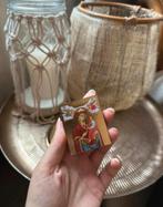 Jezus en maria bordje van hout - klein formaat, Antiek en Kunst, Antiek | Religie, Ophalen of Verzenden