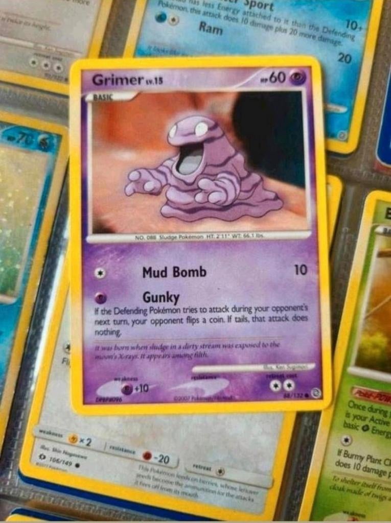 Grimer 88/132 Diamond&Pearl Secret Wonders pokemon kaart nm, Ophalen of Verzenden, Zo goed als nieuw, Losse kaart