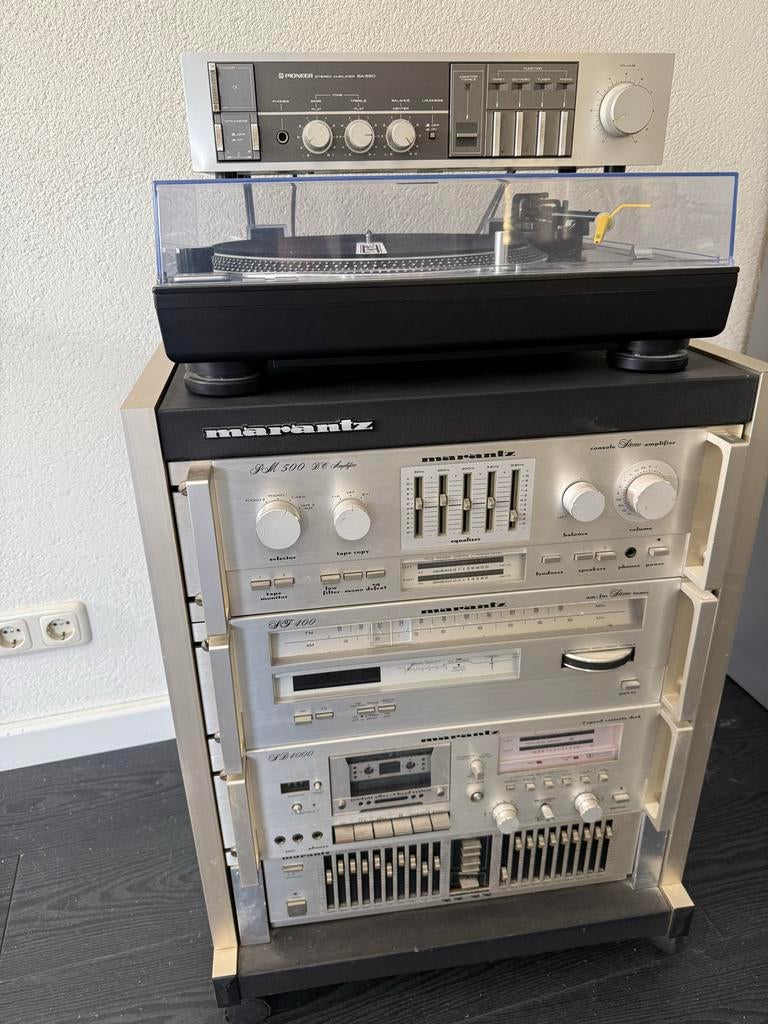 Marantz Hifi Rack met Draaitafel, Versterker, Tuner, Cassett, Gebruikt, Cassettedeck, Losse componenten, Ophalen