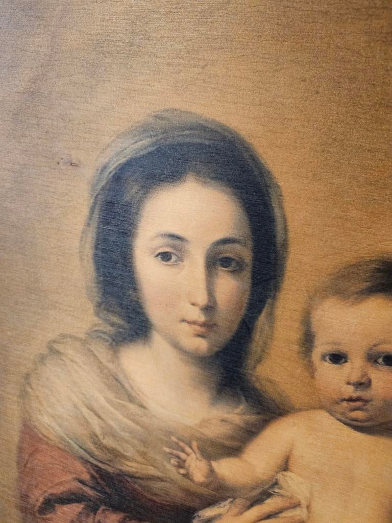 Wandpaneel triplex met opdruk Maria met kind, Ophalen of Verzenden