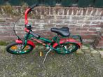 Loekie kinderfiets 16 inch - Groen/Rood, Ophalen, Gebruikt, Minder dan 16 inch