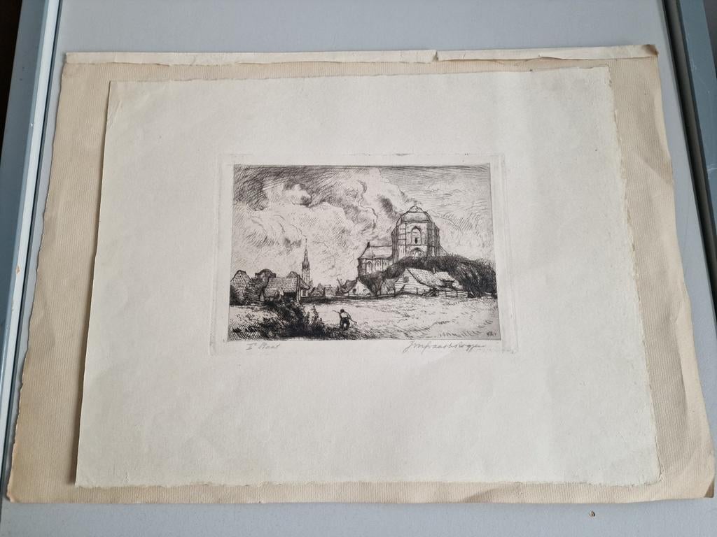 Ets stad Veere Zeeland door J.M. Graadt van Roggen, Ophalen of Verzenden