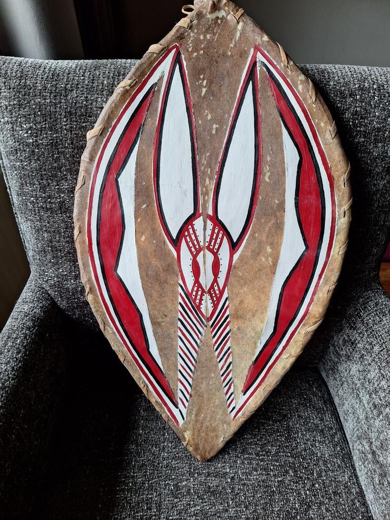 Decoratief Afrikaans schild met speer, Ophalen of Verzenden