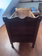 Vintage houten babybedje / ledikantje – massief hout, Ophalen, Gebruikt, Minder dan 140 cm, Matras