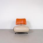 1x Leolux Pallone Fauteuil Beige/Bruin/Oranje - Chroom, Niet ingevuld, Niet ingevuld, 75 tot 100 cm, Ophalen of Verzenden