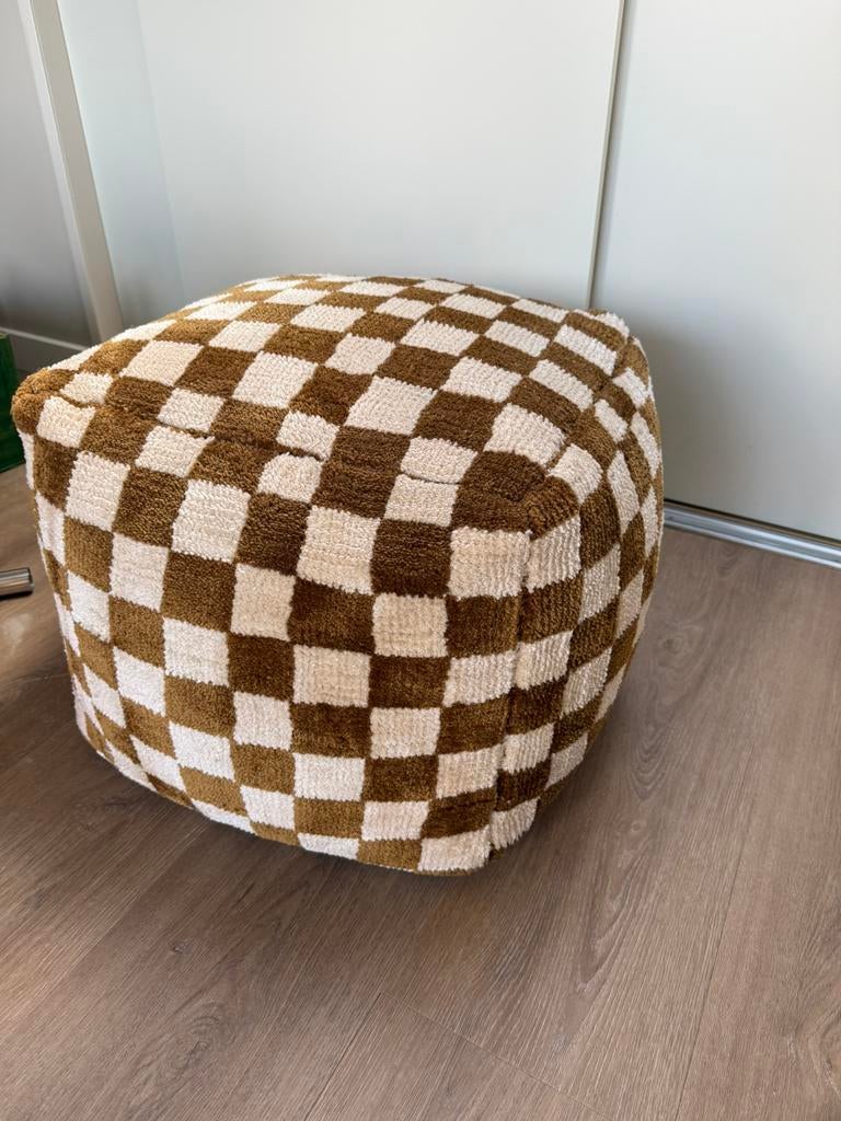 Loods 5 poef Liam, Ophalen, Zo goed als nieuw, Rond, Minder dan 50 cm