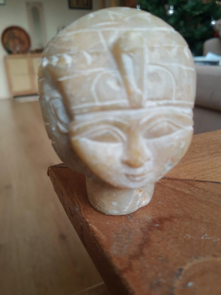 Egyptisch stenen hoofd, Antiek en Kunst, Kunst | Niet-Westerse kunst, Ophalen of Verzenden