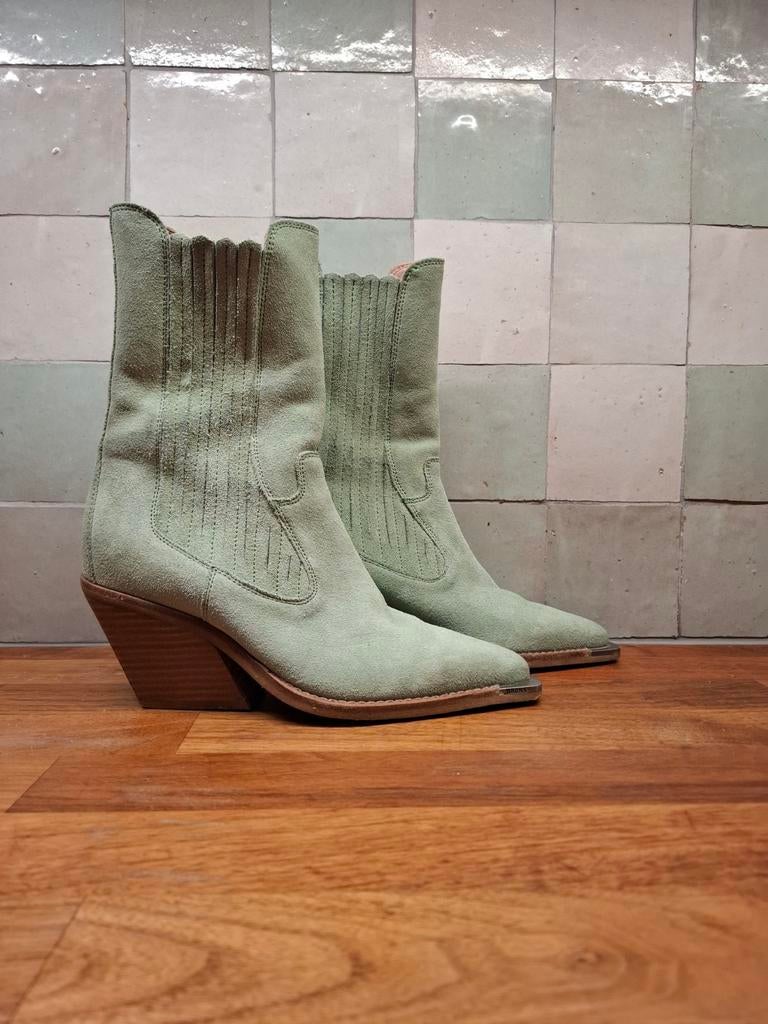 BRONX cowboy laarzen groen/mint, Bronx, Ophalen of Verzenden, Zo goed als nieuw