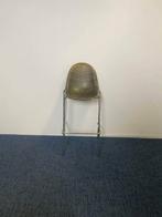 2 x Barkruk Plank, chroom frame, 77 cm. zithoogte, Huis en Inrichting, Barkrukken, Ophalen, Gebruikt, Met voetsteun, 60 tot 90 cm