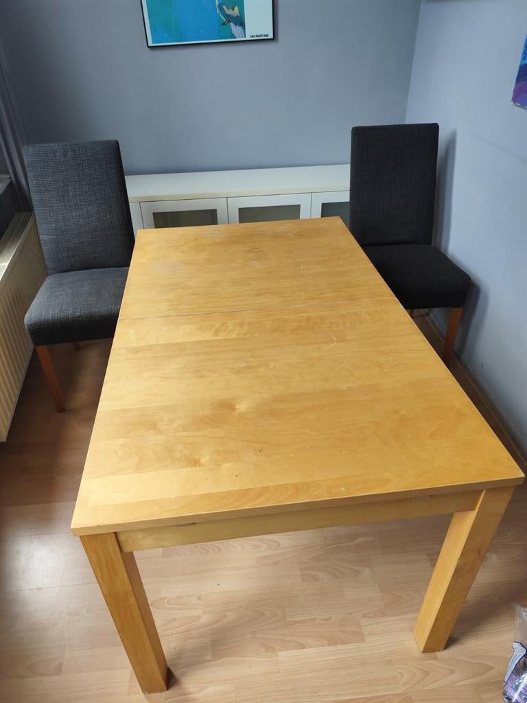 Eettafel met 2 stoelen, Ophalen