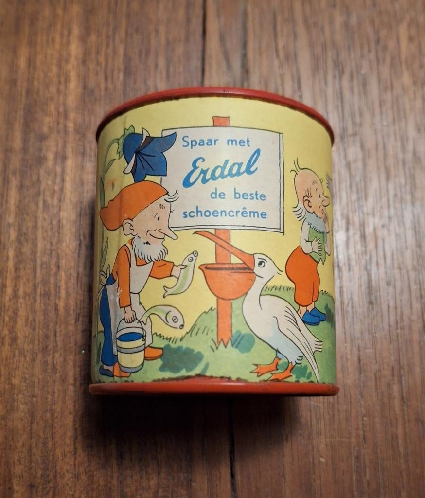 Vintage Spaarpotje "Erdal de beste schoencreme" uit jaren'50, Verzamelen, Ophalen of Verzenden