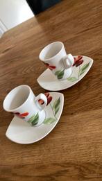 Expresso kopjes exclusief porselein, Ophalen of Verzenden, Zo goed als nieuw, Porselein, Kop en/of schotel