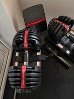 Bowflex Halterset-Verstelbare dumbbells incl halterstandaard, Sport en Fitness, Fitnessmaterialen, Ophalen, Zo goed als nieuw
