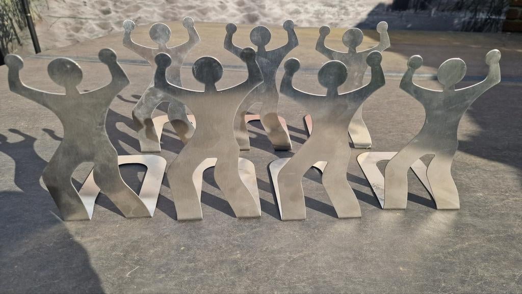 Keith Haring RVS boekensteunen - 7 stuks, Ophalen of Verzenden, 25 tot 50 cm, Minder dan 50 cm, Minder dan 100 cm