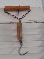 Ouderwetse weeghaak unster ,met houten handgreep, Ophalen of Verzenden