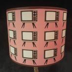 Unieke lampenkap vintage retro roze bruin tv, Rond, Nieuw, Ophalen of Verzenden, Retro vintage