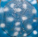 Taartplateau/schaal. Floraal. Glas. 37 cm. Ca '70., Ophalen, Overige stijlen, Glas, Schaal of Schalen