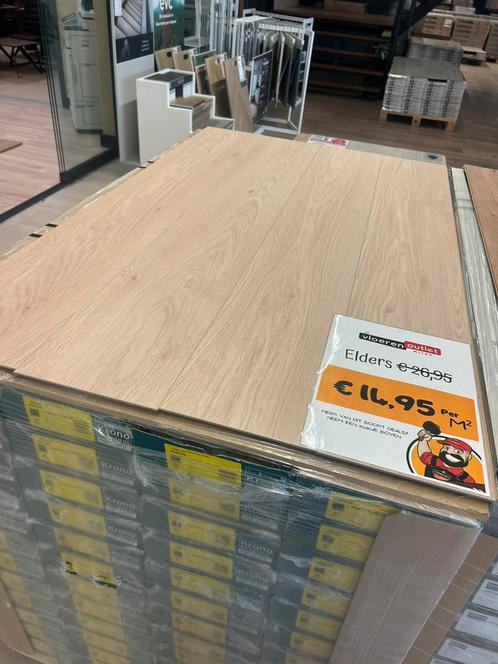 12 mm laminaat 78,52 m2 totaal, Huis en Inrichting, Stoffering | Vloerbedekking, Zo goed als nieuw, Laminaat, Beige, Ophalen