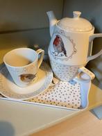 Theepot dienblad en kop en schotel, Ophalen of Verzenden