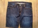 Donkerblauwe korte spijkerbroek, maat 42, Ophalen of Verzenden, Zo goed als nieuw, Overige maten, Blauw