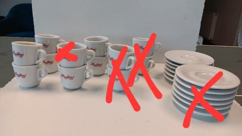 7 expressokopjes en schotels raffini., Witgoed en Apparatuur, Koffiemachine-accessoires, Zo goed als nieuw, Ophalen of Verzenden