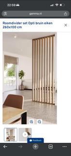 Roomdivider Opti bruin eiken 260x100, Huis en Inrichting, Ophalen of Verzenden, Zo goed als nieuw