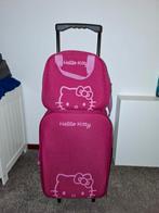 Kinder reiskoffer met toilettas hello kitty, Sieraden, Tassen en Uiterlijk, Koffers, Wieltjes, Overige materialen, Gebruikt, 50 tot 60 cm